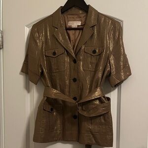 MICHAEL Michael Kors Metallic Gold Blazer